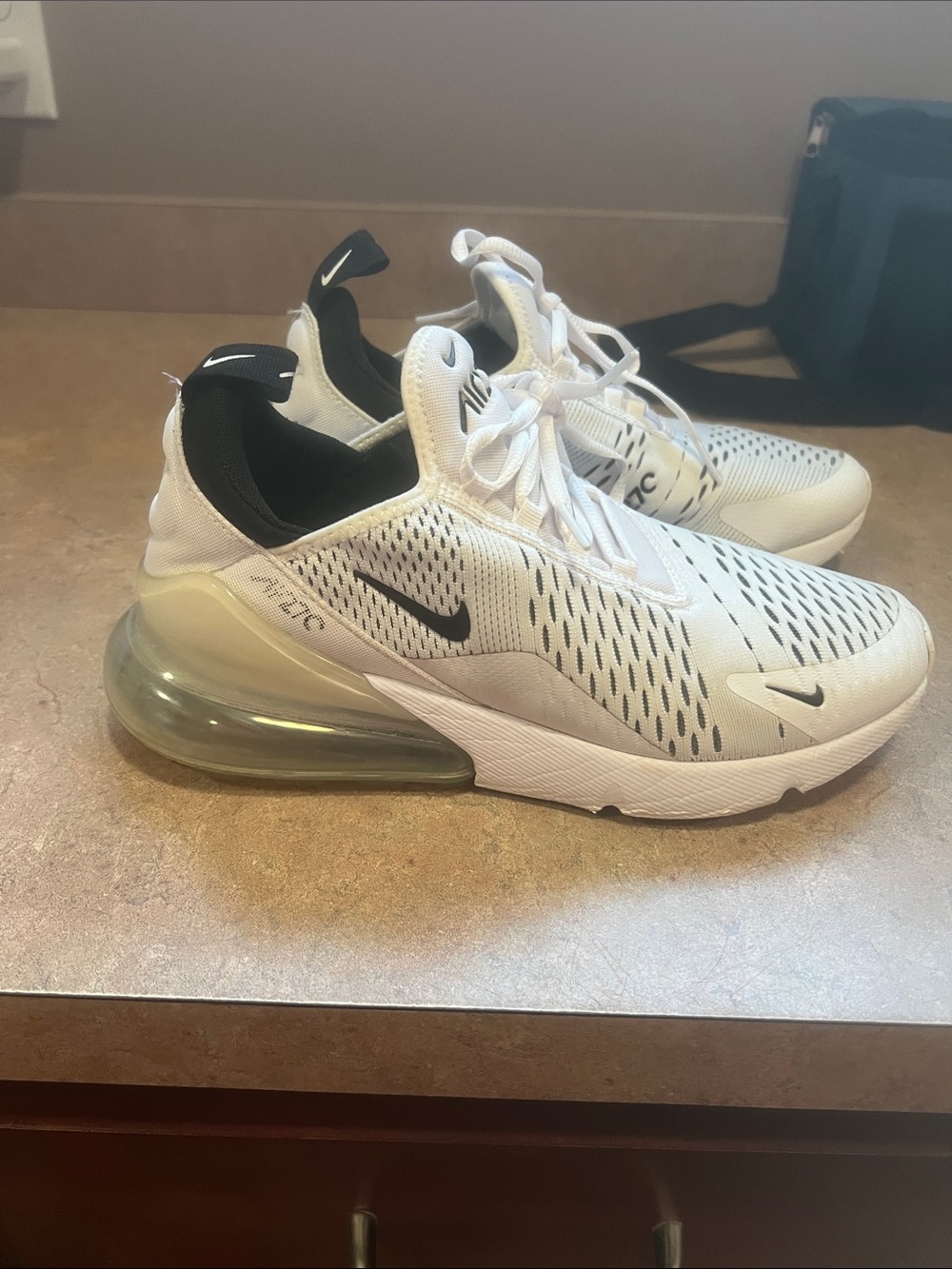 Nike women’s White and Black Air270 Athletic Sneakers